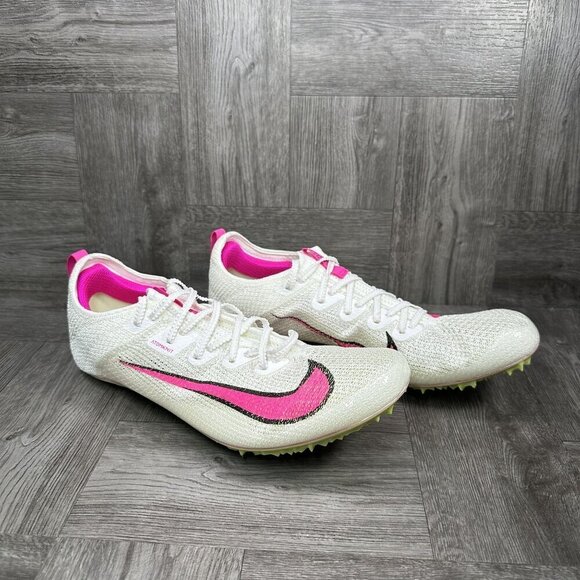 Nike Zoom Rival Sprint Track and Field Cleats Men's size 9.5 White Hot Pink Runn - Picture 5 of 8
